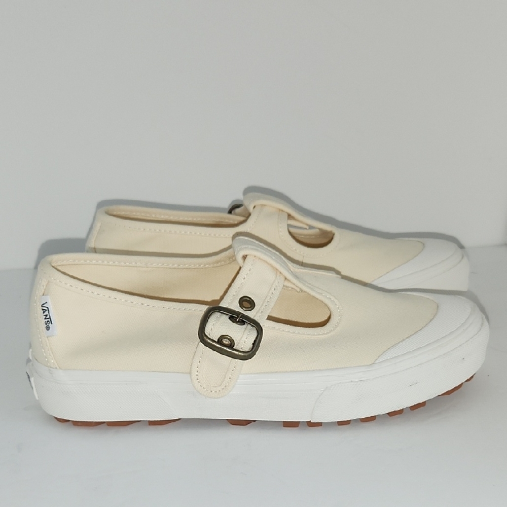 Vans Cream Canvas Sneakers